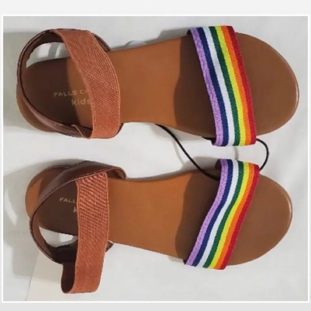 New Kid Rainbow Girls Size 2 Sandal Shoes